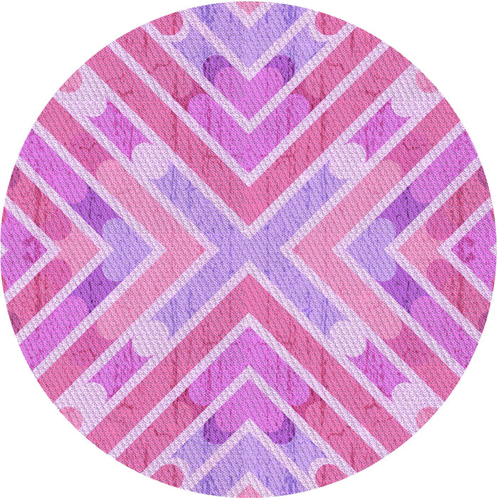 Square Patterned Pastel Purple Pink Rug, pat1834pur