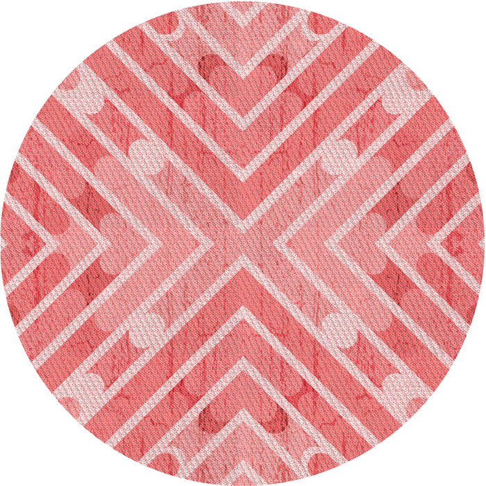Square Patterned Pastel Pink Rug, pat1834rd