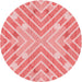 Square Patterned Pastel Pink Rug, pat1834rd