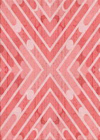Machine Washable Transitional Pastel Pink Rug, wshpat1834rd