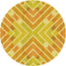 Square Machine Washable Transitional Bold Yellow Rug in a Living Room, wshpat1834yw