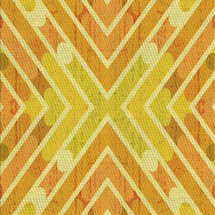 Patterned Bold Yellow Rug, pat1834yw