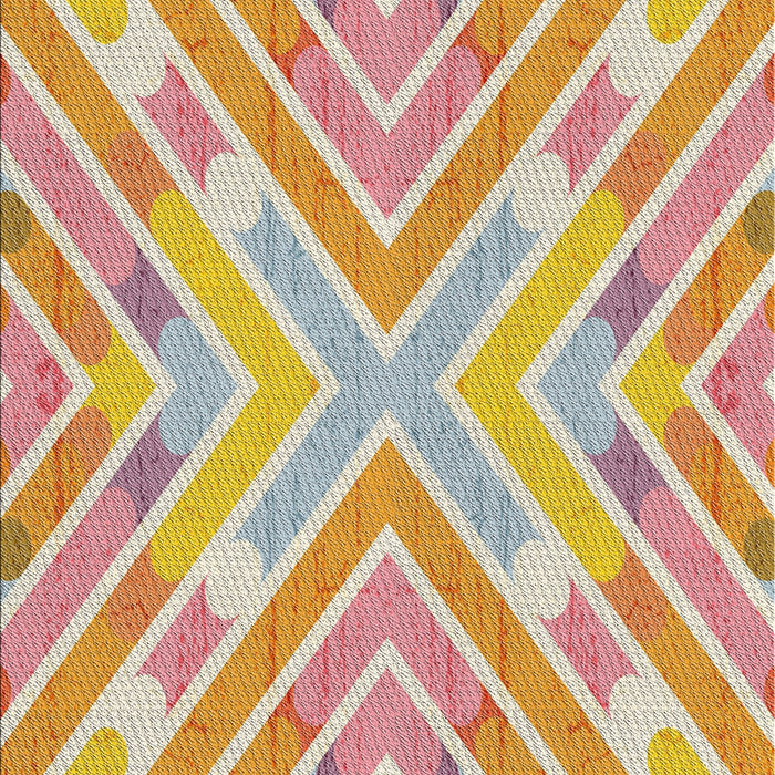 Patterned Rust Pink Novelty Rug, pat1834