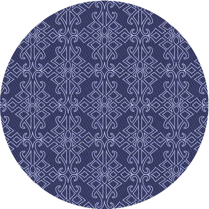 Square Machine Washable Transitional Periwinkle Purple Rug in a Living Room, wshpat1835blu