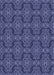 Machine Washable Transitional Periwinkle Purple Rug, wshpat1835blu