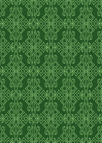 Machine Washable Transitional Deep Emerald Green Rug, wshpat1835grn