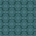 Round Patterned Deep Teal Green Rug, pat1835lblu