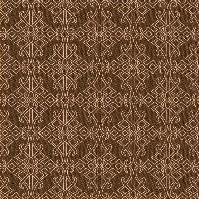 Round Machine Washable Transitional Bronze Brown Rug, wshpat1835org