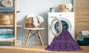 Machine Washable Transitional Purple Rug in a Washing Machine, wshpat1835pur