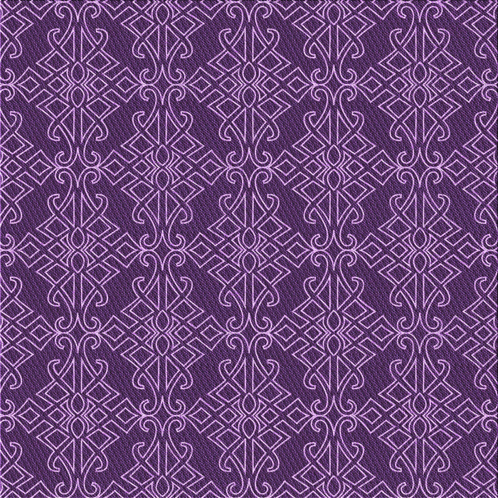 Round Patterned Purple Rug, pat1835pur