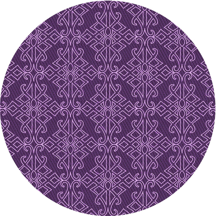 Square Patterned Purple Rug, pat1835pur