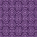 Round Machine Washable Transitional Purple Rug, wshpat1835pur