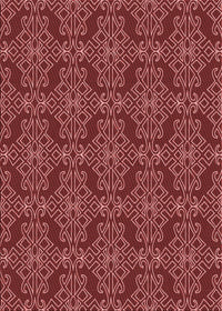 Machine Washable Transitional Red Rug, wshpat1835rd