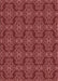 Machine Washable Transitional Red Rug, wshpat1835rd