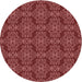 Square Machine Washable Transitional Red Rug in a Living Room, wshpat1835rd