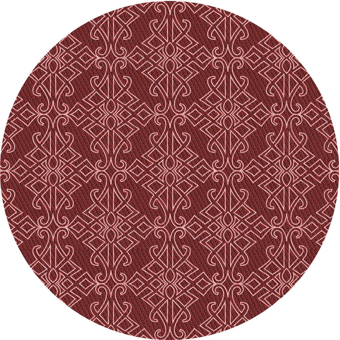 Square Patterned Red Rug, pat1835rd