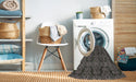 Machine Washable Transitional Midnight Gray Rug in a Washing Machine, wshpat1835