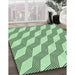 Patterned Mint Green Rug in Family Room, pat1836grn