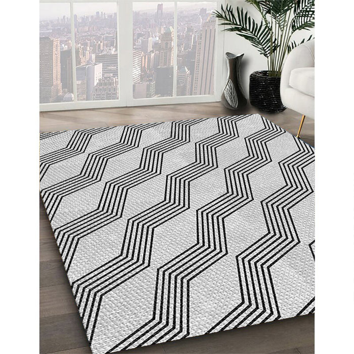 Machine Washable Transitional Smokey Gray Rug in a Family Room, wshpat1836gry