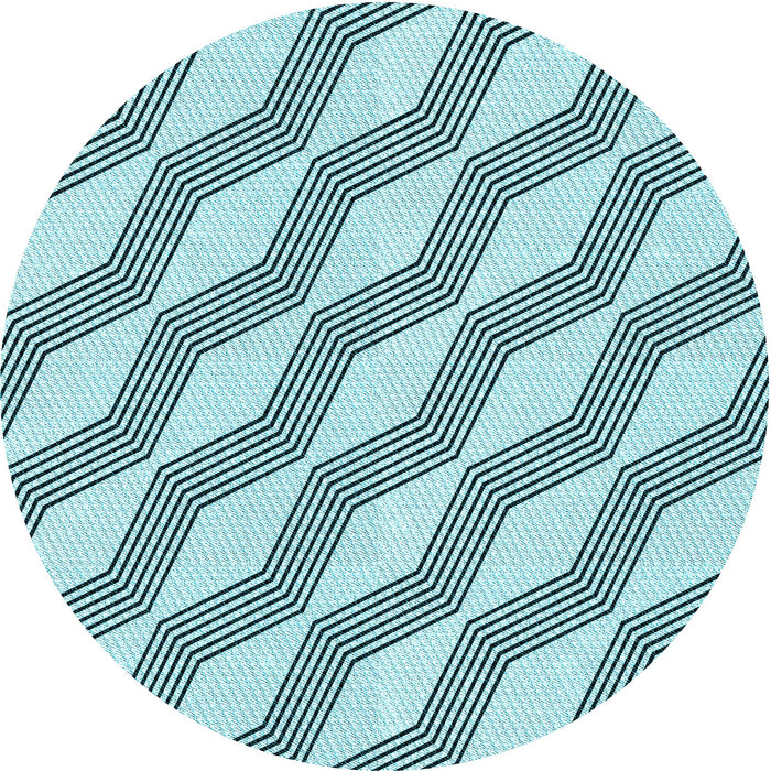Square Machine Washable Transitional Deep-Sea Green Rug in a Living Room, wshpat1836lblu
