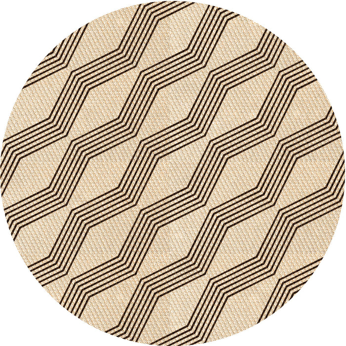 Square Patterned Sienna Brown Rug, pat1836org