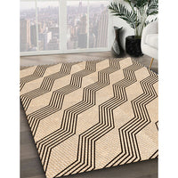 Patterned Sienna Brown Rug, pat1836org