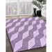 Patterned Purple Flower Purple Rug in Family Room, pat1836pur