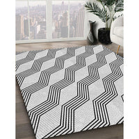 Patterned Ash Gray Novelty Rug, pat1836