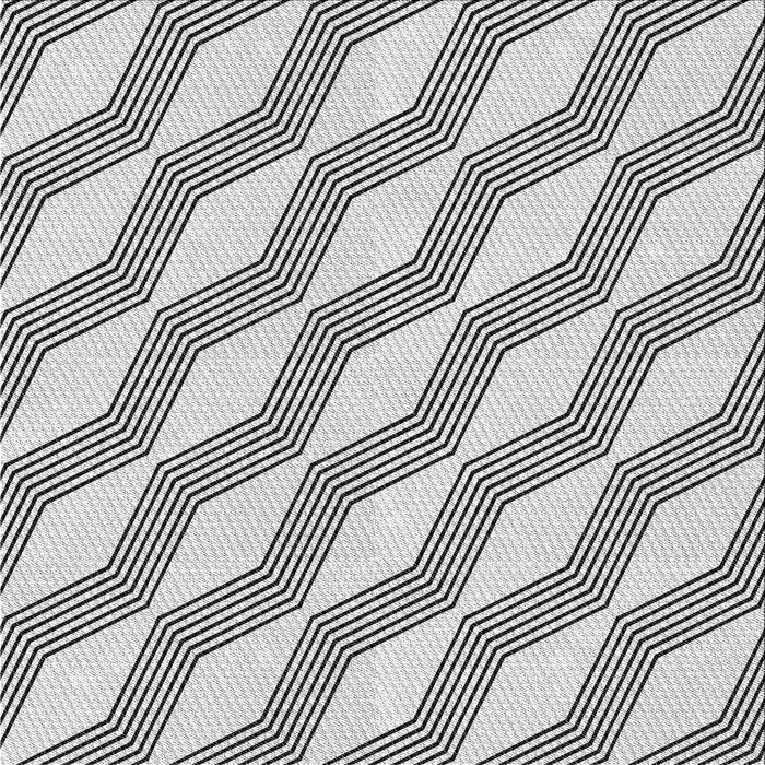 Square Patterned Ash Gray Novelty Rug, pat1836