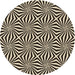 Square Patterned Midnight Gray Rug, pat1837brn