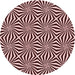 Square Patterned Deep Rose Pink Rug, pat1837rd