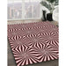 Machine Washable Transitional Deep Rose Pink Rug in a Family Room, wshpat1837rd