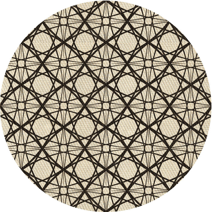 Square Patterned Milk Chocolate Brown Rug, pat1838brn