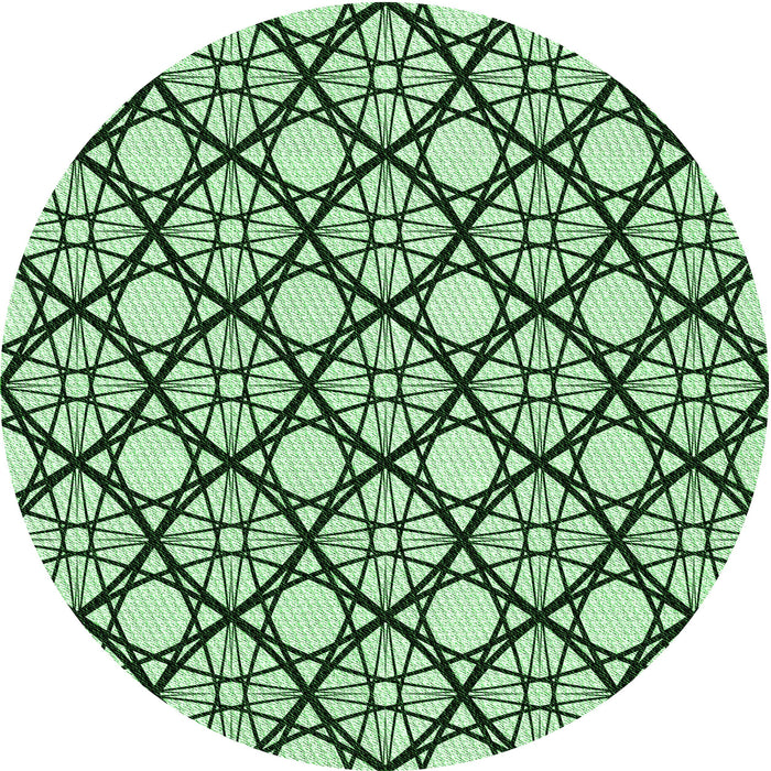 Square Machine Washable Transitional Dark Forest Green Rug in a Living Room, wshpat1838grn