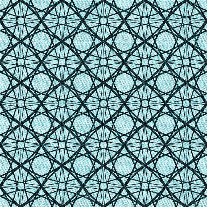 Round Patterned Medium Teal Green Rug, pat1838lblu