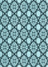 Patterned Medium Teal Green Rug, pat1838lblu