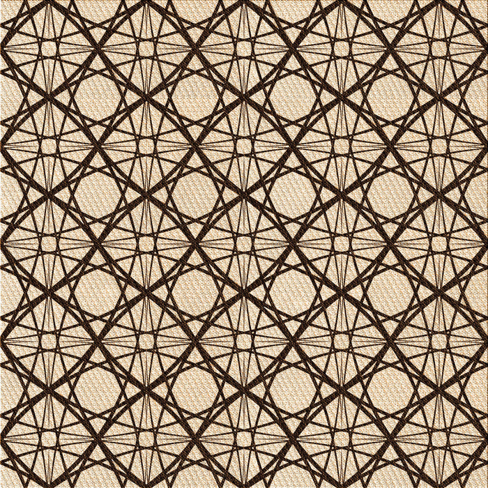 Round Patterned Deep Peach Orange Rug, pat1838org