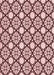 Machine Washable Transitional Pink Rug, wshpat1838rd