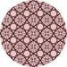 Square Patterned Pink Rug, pat1838rd