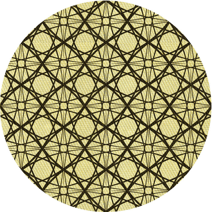 Square Machine Washable Transitional Mustard Yellow Rug in a Living Room, wshpat1838yw