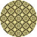 Square Patterned Mustard Yellow Rug, pat1838yw