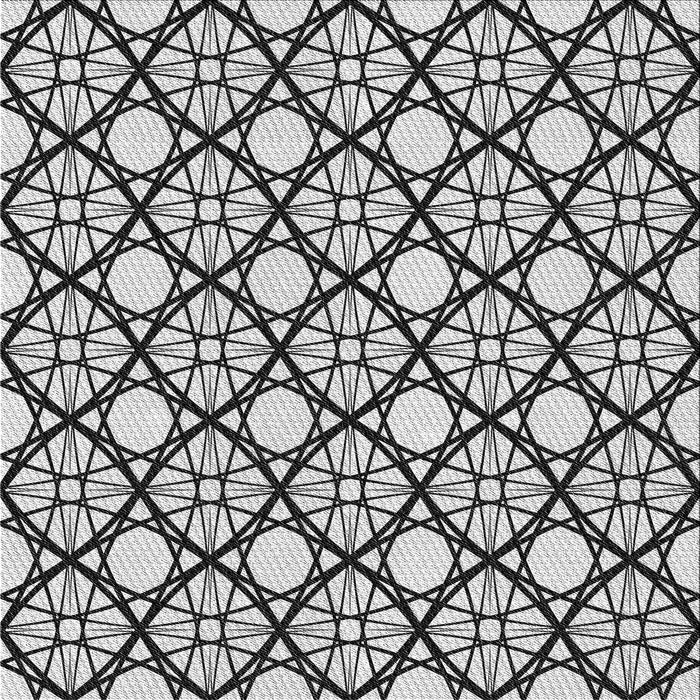 Square Patterned Platinum Gray Novelty Rug, pat1838