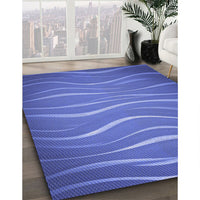 Patterned Sky Blue Rug, pat1839blu