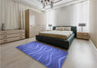 Patterned Sky Blue Rug in a Bedroom, pat1839blu