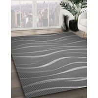 Patterned Gunmetal Gray Rug, pat1839gry