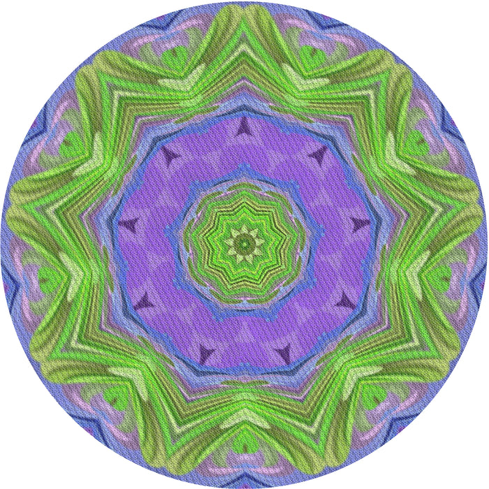 Sideview of Patterned Slate Blue Modern Rug, pat183