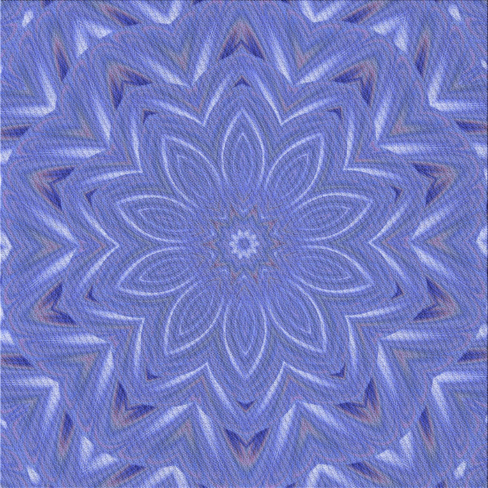 Round Patterned Sky Blue Rug, pat184blu