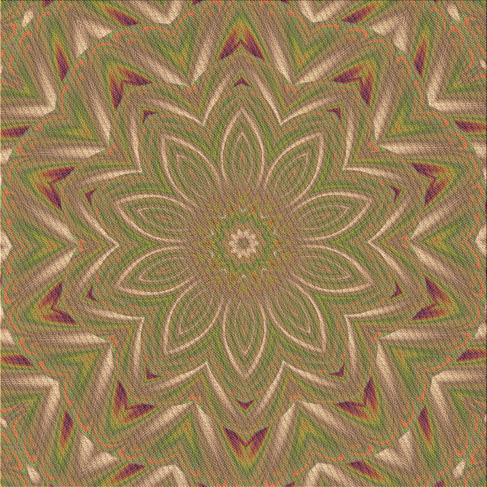 Round Patterned Caramel Brown Rug, pat184brn