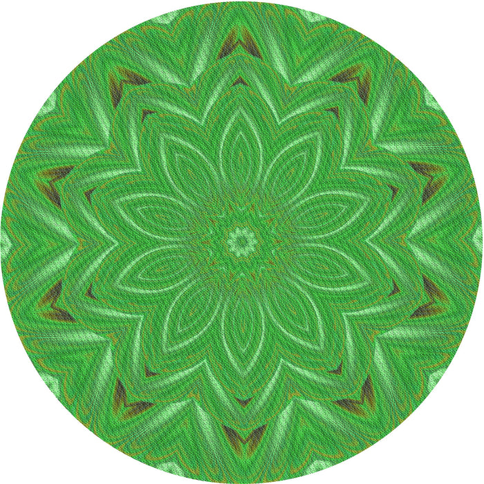 Square Machine Washable Transitional Neon Green Rug in a Living Room, wshpat184grn