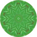 Square Patterned Neon Green Rug, pat184grn